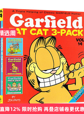 Garfield Fat Cat 3-Pack #14 加菲猫漫画3本套装14进口原版英文书籍