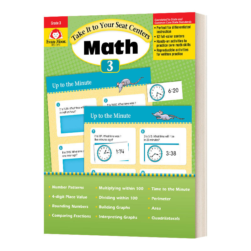 英文原版 Take it to your seat math centers grades 3 核心技能训练系列 数学 三年级 英文版 进口英语原版书籍