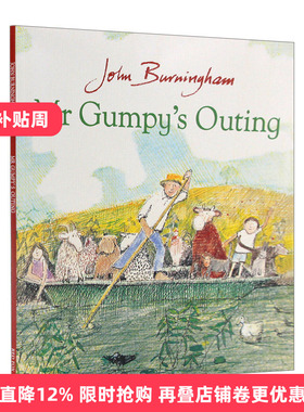 Mr Gumpy's Outing 和甘伯伯去游河 约翰·伯宁罕绘本 凯特·格林纳威奖进口原版英文书籍