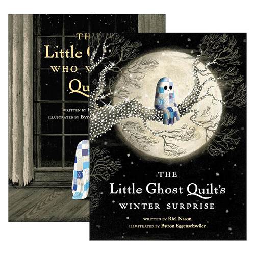英文原版 The Little Ghost系列2册 披着被子的小幽灵 冬季惊喜 儿童精装绘本 圣诞节 Riel Nason 英文版 进口英语原版书籍