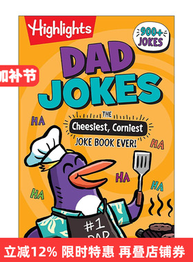 英文原版 Dad Jokes The Cheesiest Corniest Joke Book Ever 爸爸的笑话 Highlight亮点儿童幽默笑话书绘本 进口英语原版书籍