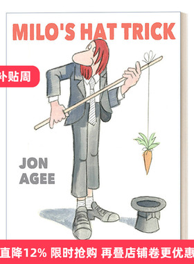 英文原版 Milo's Hat Trick 米罗的帽子戏法 5--8岁儿童奇幻动物幽默故事精装绘本 Jon Agee 英文版 进口英语原版书籍