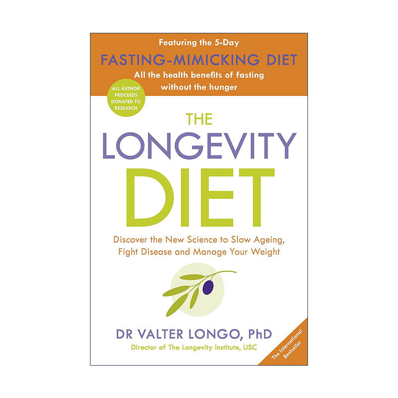英文原版 The Longevity Diet 长寿食谱 长寿与癌症研究博士瓦尔特·隆戈 英文版 进口英语原版书籍