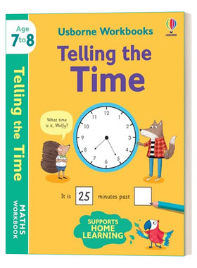 英文原版 Usborne Workbooks Telling the Time 7-8 尤斯伯恩时间表达练习册7-8岁 英文版 进口英语原版书籍