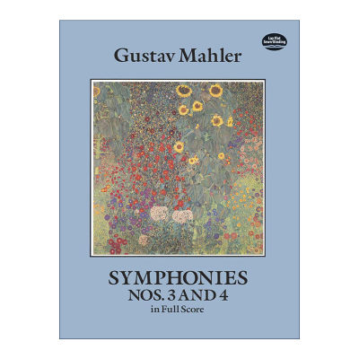 英文原版 Symphonies Nos.3 and 4 in Full Score 古斯塔夫·马勒第三 第四交响曲全谱 Gustav Mahler 英文版 进口英语原版书籍