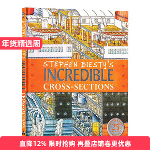 英文原版 Stephen Biesty's Incredible Cross-Sections 不可思议的大剖面 25周年版 斯蒂芬·比斯蒂 英文版 进口英语原版书籍