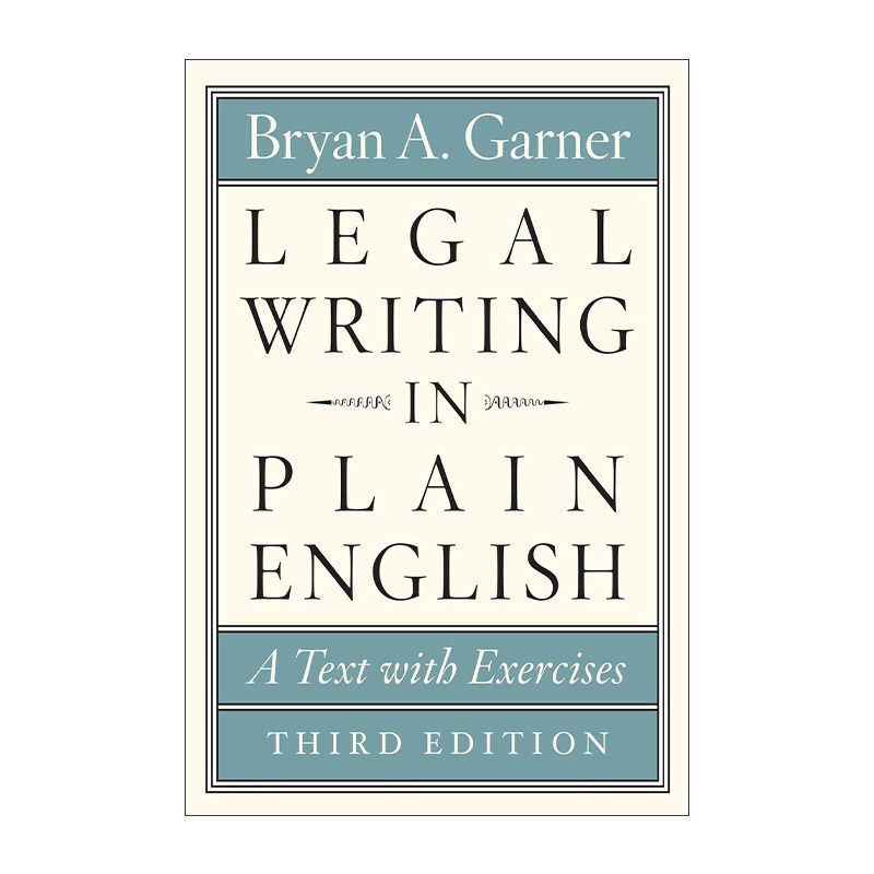 英文原版 Legal Writing in Plain English 芝加哥写作指南系列 法律英语通用写作 简明教程 第三版 英文版 进口英语原版书籍