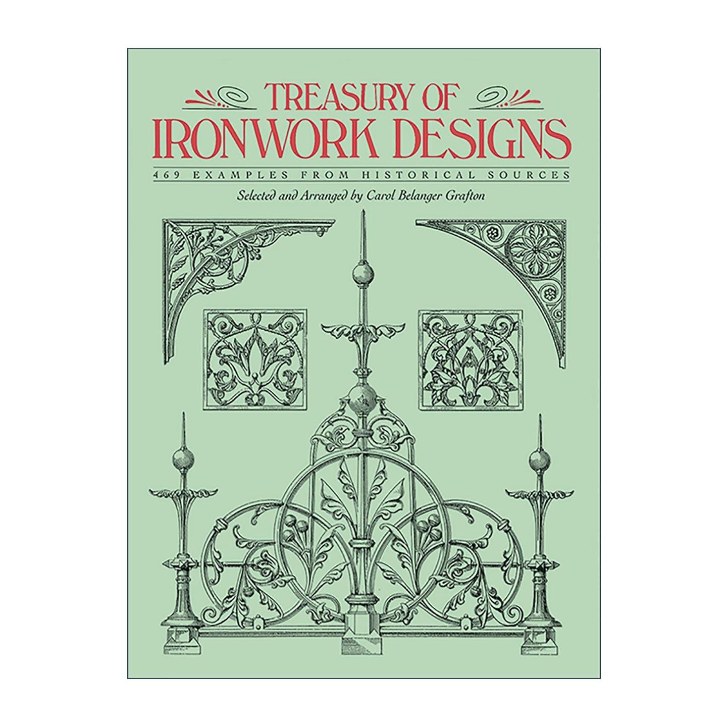英文原版 Treasury of Ironwork Designs 欧洲铁制品艺术图案与设计 建筑装饰素材图册 英文版 进口英语原版书籍