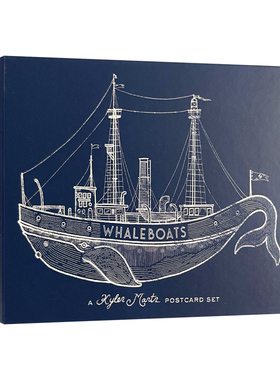 英文原版 Whaleboats A Kyler Martz Postcard Set 捕鲸船 美国插画师 纹身画师Kyler Martz明信片盒装 英文版 进口英语原版书籍