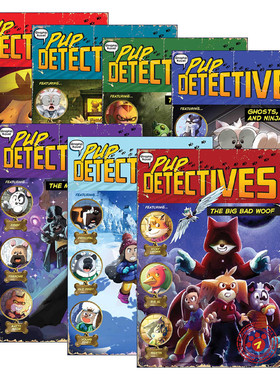 Pup Detectives 小狗侦探1-7册进口原版英文书籍