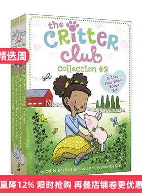 英文原版 The Critter Club Collection #3 动物俱乐部9-12册盒装 章节桥梁书 动物友谊主题 英文版 进口英语原版书籍