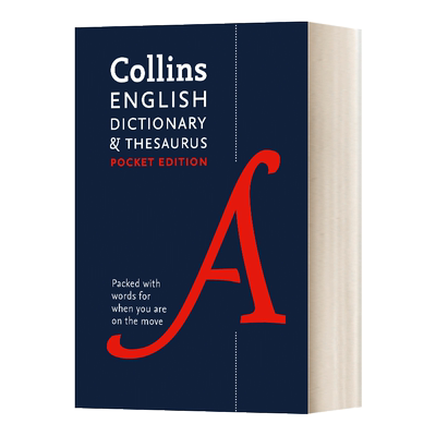 英文原版 English Pocket Dictionary and Thesaurus 7th Edition 柯林斯英语词典 同义词词典 二合一 便携版 英文版 进口英语书