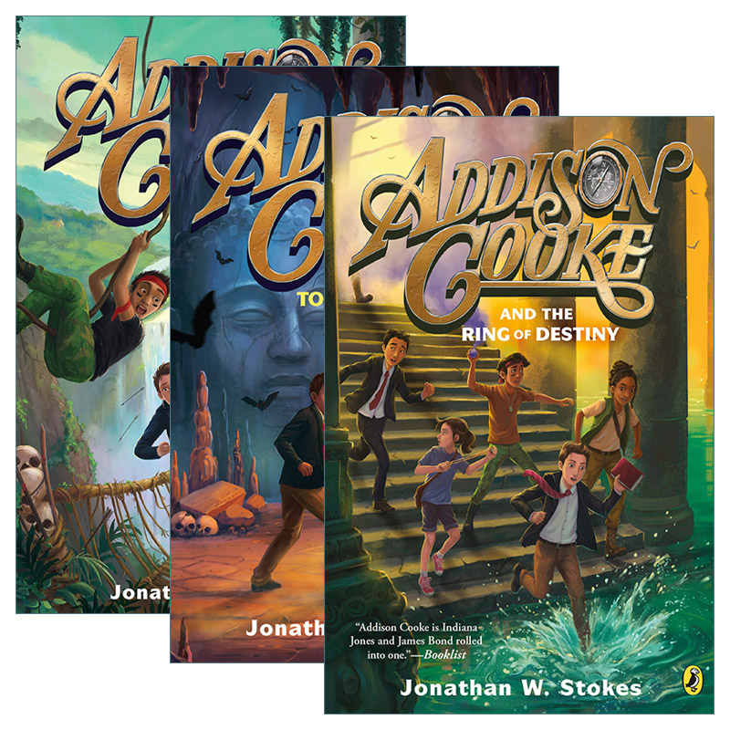 Addison Cooke 艾迪生库克系列3册 儿童章节桥梁书 Jonathan W. Stokes进口原版英文书籍