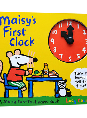 小鼠波波的第1个时钟 英文原版绘本 Maisy's First Clock 儿童英语启蒙纸板操作时钟书 Lucy Cousins 英文版进口原版书籍