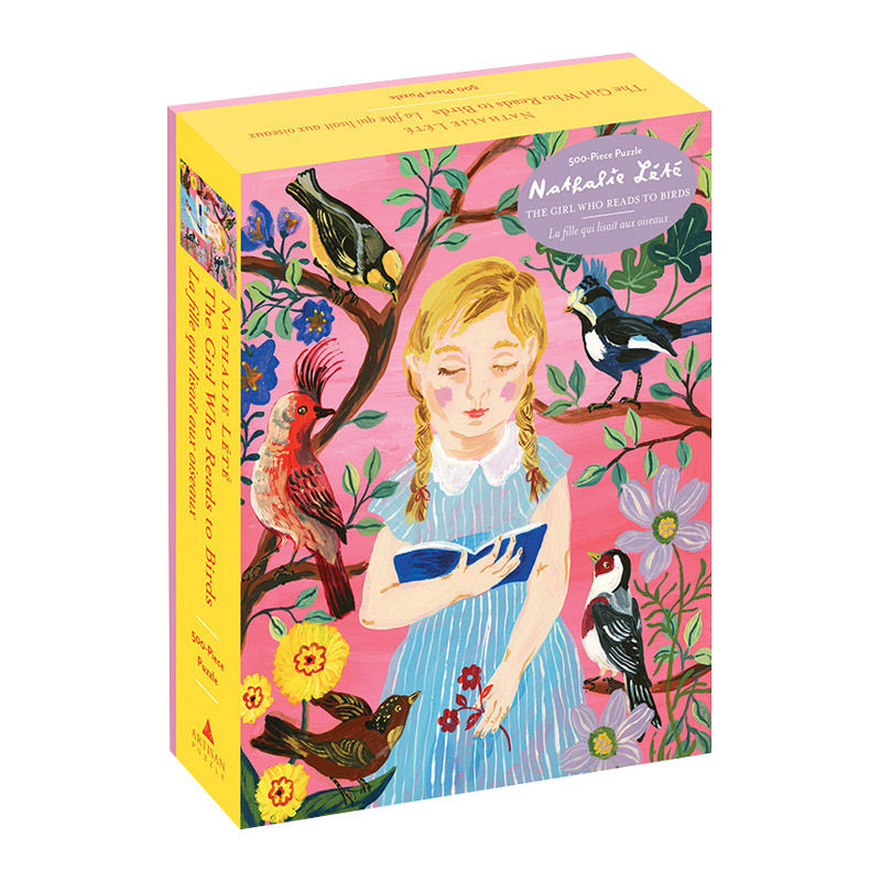 英文原版 Nathalie Lété the Girl Who Reads to Birds 500-Piece Puzzle 给小鸟读书的女孩 500片拼图 英文版 进口英语书籍