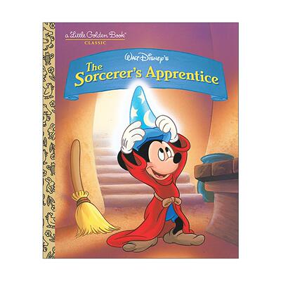 英文原版 The Sorcerer's Apprentice Disney Classic Little Golden Book 魔法师的学徒 小巫师 迪士尼经典 兰登书屋精装小金书
