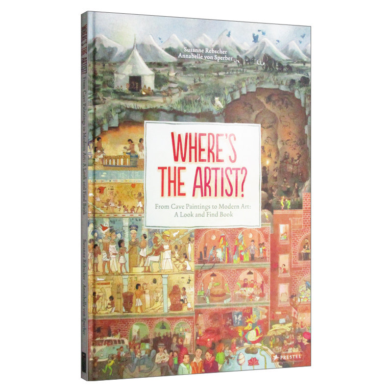 英文原版 Where's the Artist? 艺术家在哪里 从洞穴到绘画再到现代艺术一本找找书 精装 英文版 进口英语原版书籍