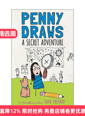 英文原版 Penny Draws a Secret Adventure 佩妮画了个秘密冒险 儿童小说 精装 Sara Shepard 英文版 进口英语原版书籍