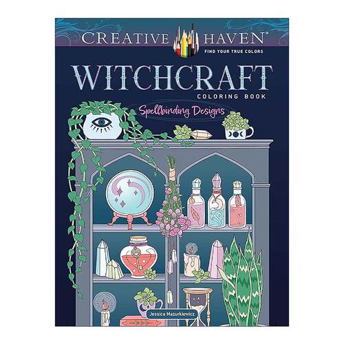 英文原版 Creative Haven Witchcraft Coloring Book Spellbinding Designs 创意保护区 魔法 填色涂色书 英文版进口英语原版书籍