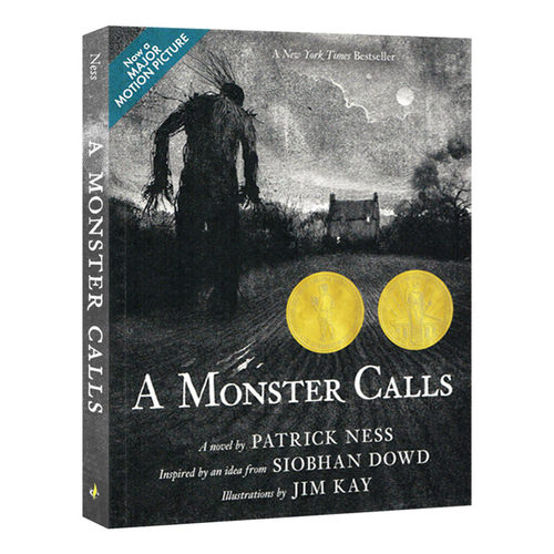 英文原版 A Monster Calls 当怪物来敲门 平装 插画版 电影原著小说 卡内基金奖 英文版 进口英语原版书籍