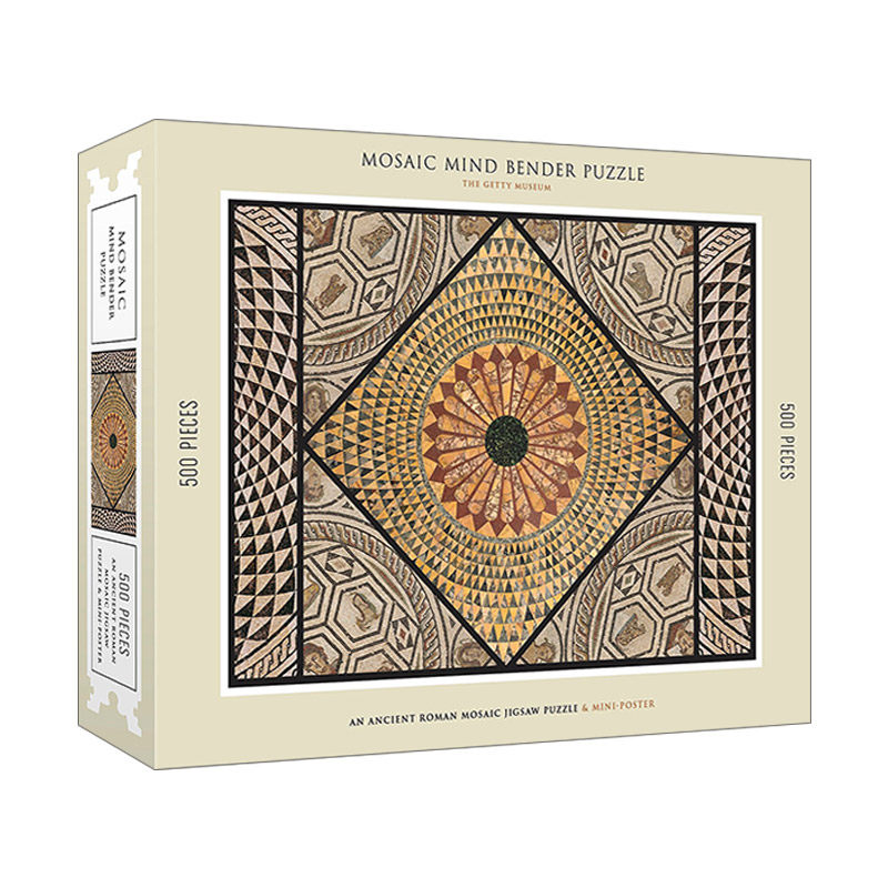 英文原版 Mosaic Mind Bender 500-Piece Puzzle An Ancient Roman Mosaic Jigsaw Puzzle & Mini-Poster 拼图 古罗马马赛克艺术