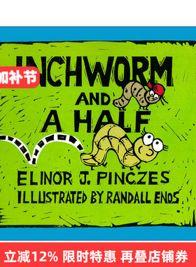 英文原版 Inchworm and A Half 一厘米的毛毛 数学图画书 埃莉诺·皮赛兹 英文版 进口英语原版书籍