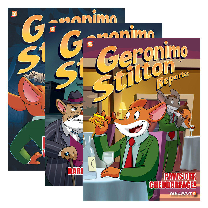 英文原版 Geronimo Stilton Reporter Operation Shufongfong 老鼠记者全彩漫画小说4-6册 中小学课外读物  进口书籍