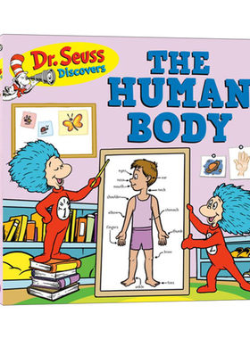 英文原版 Dr.Seuss Discovers Human Bod 苏斯博士发现系列 人体 纸板书 0-3岁低幼儿童科普启蒙认知绘本 亲子互动共读科学早教书