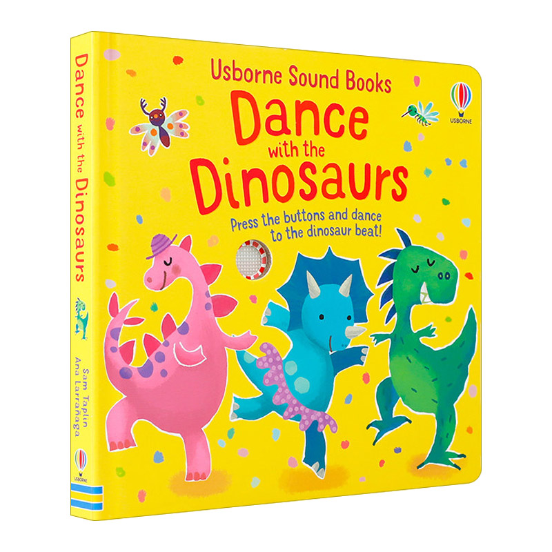 英文原版 Usborne Dance with the Dinosaurs 与恐龙一起跳舞 音乐发声书 亲子游戏 认识恐龙 英文版 进口英语原版书籍