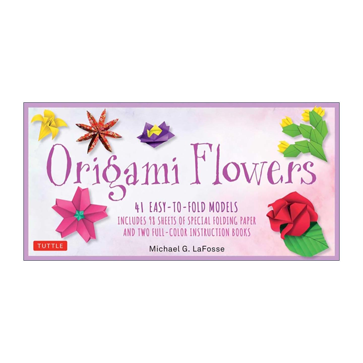 英文原版 Origami Flowers Kit 花卉折纸工具包 含说明指南 日本折纸艺术 英文版 进口英语原版书籍