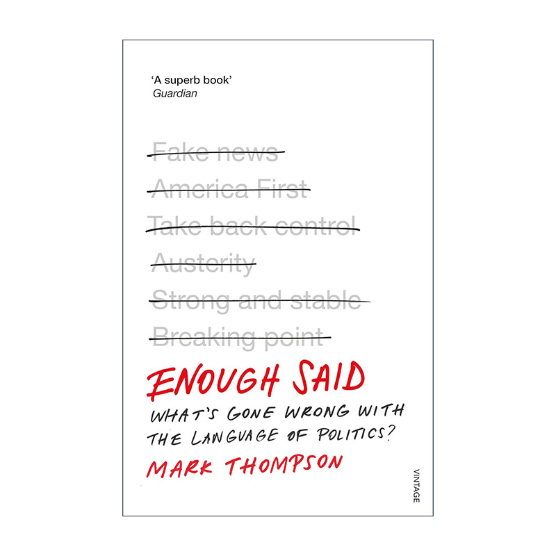 英文原版 Enough Said 皆为戏言 新媒体时代的说话指南 马克?汤普森 英文版 进口英语原版书籍