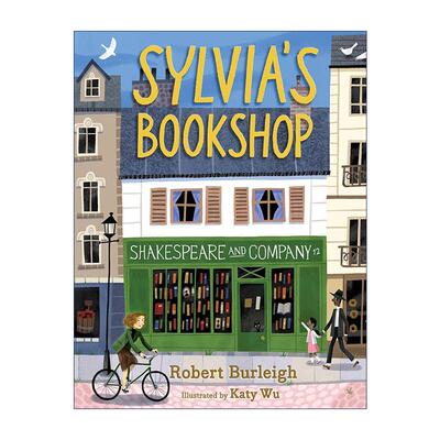 英文原版 Sylvia's Bookshop 西尔维娅的莎士比亚书店 原莎士比亚书店创始人西尔维娅·比奇 精装图画书 英文版 进口英语原版书籍