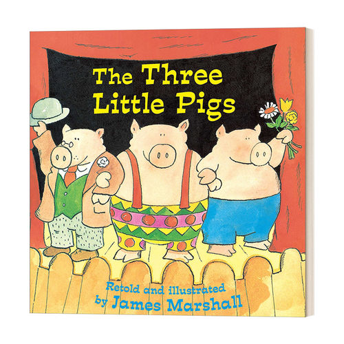 英文原版 The Three Little Pigs 三只小猪 名家James Marshall 凯迪克大奖作品金凤花 4-8岁经典文学儿童绘本 英文版 进口书籍