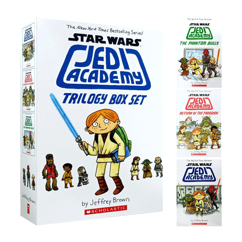 英文原版 Star Wars Jedi Academy Trilogy Box Set 1-3 星球大战 绝地学院套装1-3 冒险章节桥梁故事书 英文版 进口英语原版书籍
