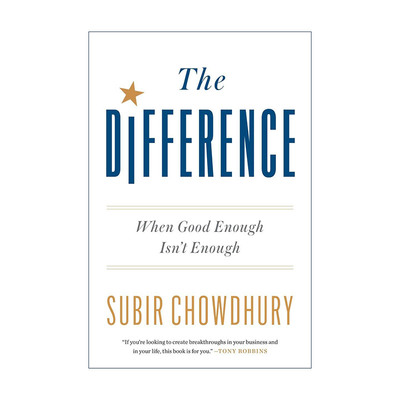 英文原版 The Difference 区别 当足够好还不够的时候 领导学 企业组织管理指南 Subir Chowdhury 精装 英文版 进口英语原版书籍