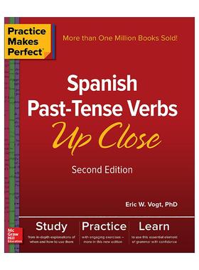 原版 Practice Makes Perfect Spanish Past-Tense Verbs Up Close 熟能生巧 西班牙语过去式动词时态 第2版 进口原版书籍