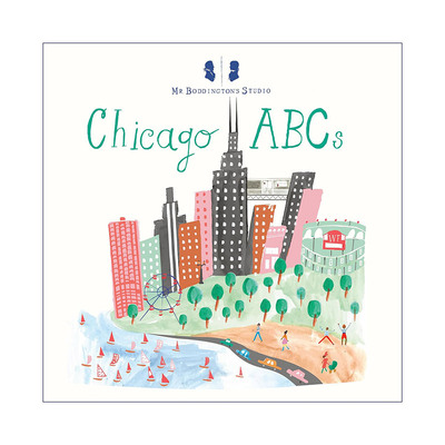 英文原版 Mr. Boddington's Studio Chicago ABCs 芝加哥 儿童字母学习城市景观绘本 纸板书 英文版 进口英语原版书籍