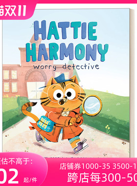 英文原版 Hattie Harmony Worry Detective 哈蒂·哈蒙尼担心侦探 Elizabeth Olsen 展示管理焦虑的方法 4-8岁儿童精装绘本 英文