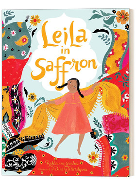 Leila in Saffron 穿橘黄色的莉亚 小众民族画风  精装绘本进口原版英文书籍