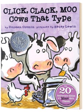 会打字的奶牛 Click Clack Moo Cows That Type 英文原版绘本 儿童启蒙韵文绘本 3-6岁儿童英语读物 进口英语书籍 朵琳·克罗宁