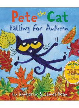 英文原版 Pete the Cat Falling for Autumn 皮特猫 秋天到落叶 精装绘本 英文版 进口英语原版书籍