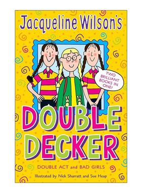英文原版 Jacqueline Wilson Double Decker 杰奎琳·威尔逊 女孩友谊二合一故事书 英文版 进口英语原版书籍