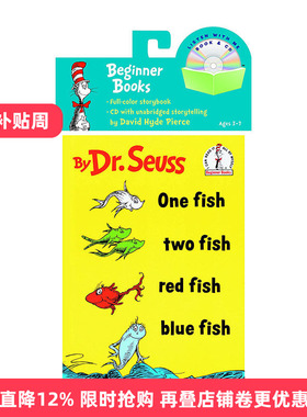 One Fish, Two Fish...Book & Cd 红色的鱼，蓝色的鱼 英文儿童绘本 附CD进口原版英文书籍