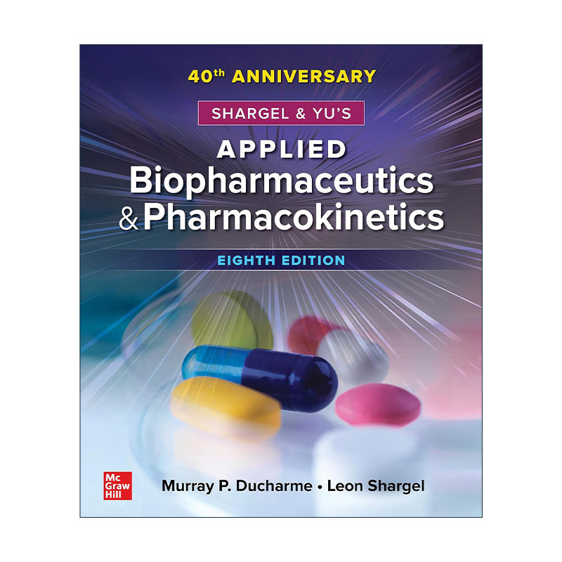 英文原版 Applied Biopharmaceutics and Pharmacokinetics 应用生物药剂学与药物代谢动力学 40周年版 第8版 进口英语原版书籍