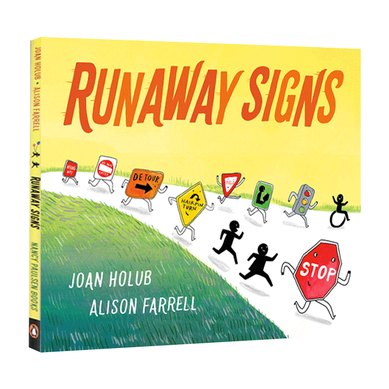 Runaway Signs 逃跑的路牌 精装进口原版英文书籍