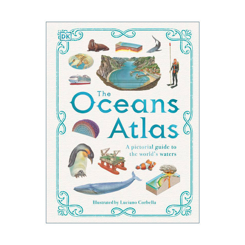 The Oceans Atlas 海洋地图集 世界水域图解指南 DK地球海洋指南科普百科精装进口原版英文书籍