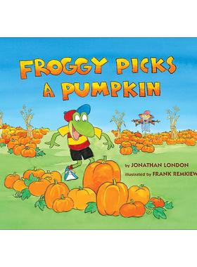 英文原版 Froggy Picks a Pumpkin 青蛙小吉摘了一个南瓜 儿童精装绘本 英文版 进口英语原版书籍