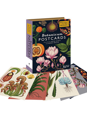 Botanicum Postcards 植物博物馆明信片50张进口原版英文书籍