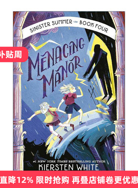 英文原版 Sinister Summer 04 Menacing Manor 险恶夏日系列4 凶险庄园 儿童幽默恐怖小说 Kiersten White 进口英语原版书籍