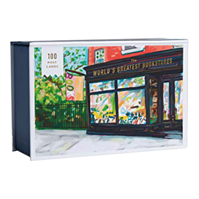 World's Greatest Bookstores 世界上伟大的书店 手绘明信片 100张进口原版英文书籍